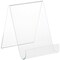 Plymor Clear Acrylic Flat Back Display Easel with Rounded Front, 6.5" H x 5.5" W x 6.5" D